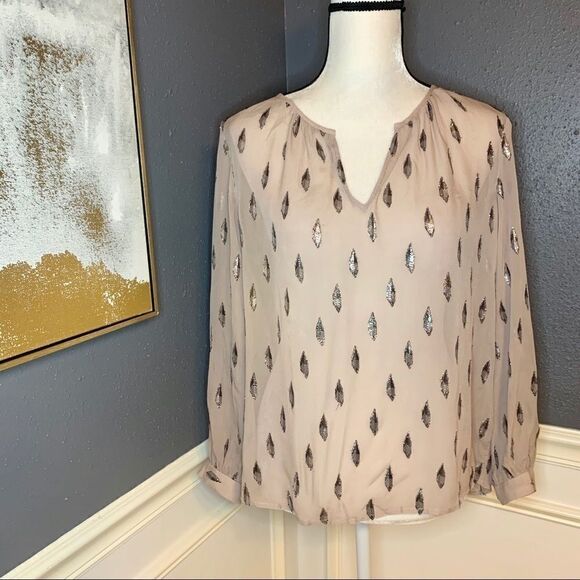 Joie Mauro Metallic Jacquard Blouse - Picture 5 of 12
